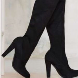 Steve by Steve Madden Suede over the knee boot.